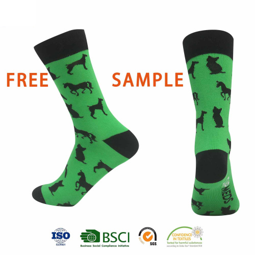 Good quality Happy Knitting Stock Mens Colorful and fashion New Custom logo design dress happy Socks for men