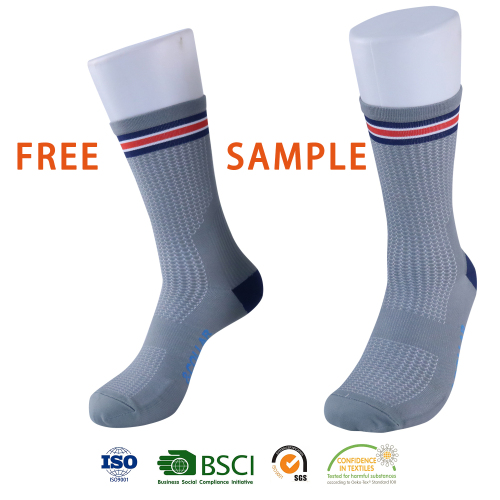 High quality free design logo bike socks casual sport quick-dry nylon coolmax men cycling Logo socks