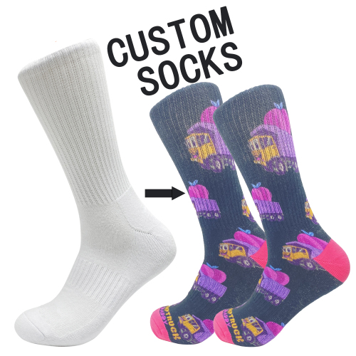 Top quality 3d Printed blank socks Fashion Design Men Women Sublimation Custom Printed Socks for men