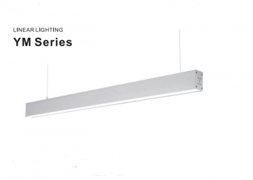 Office LED Linear Pendant Light Customized Length Suspended 3 Years Warranty 10W To 46W
