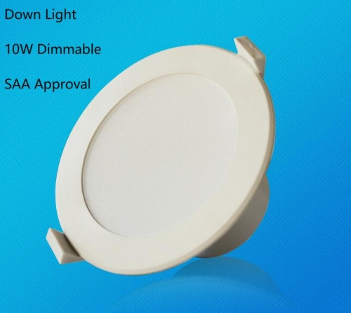 High Brightness LED Downlight 10W Dimmable Warmwhite 3000K 130lm/w SAA approval Ceiling Lamp 5 Years Warranty