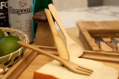Natural biodegradable, Bamboo Travel Cutlery Set,Reusable Cutlery Travel Set