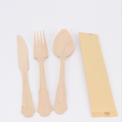 BAMBOODLERS Disposable Wooden Cutlery Set