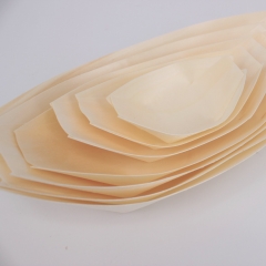 100% Natural Eco-Friendly Biodegradable Environmentally friendly wooden tablewareWood Boat Plates