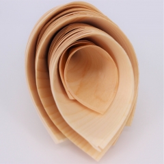 100% Natural Disposable Wood Cones Eco-Friendly Biodegradable Compostable Birchwood tableware