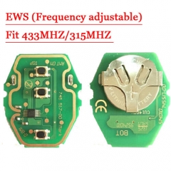 EWS Remote Key Circuit Board 315MHz or 433MHz adjustable 2-in-1 For BMW