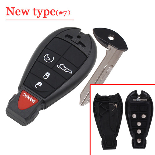 #07 New 4+1 Button Fobik Smart Key Shell For C-hrysler( Big Logo)