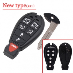 #11 New 6+1 Button Fobik Smart Key Shell For C-hrysler( Big Logo)