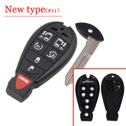 #11 New 6+1 Button Fobik Smart Key Shell For C-hrysler( Big Logo)