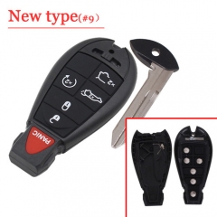 #09 New 5+1 Button Fobik Smart Key Shell For C-hrysler( Big Logo)