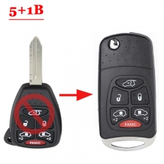 Remodeling Flip key Shell For C-hrysler 6 Button Key Panic Button