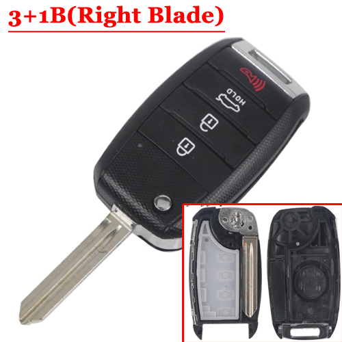 Flip remote key shell for Kia 4 button remote key