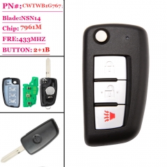 (SK355013-2+1B) For Nissan Rogue 2014- With PCF7961M Chip CWTWB1G767 TWB1G767 28268-4CB1A