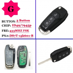 Original Remote Key For Ford Ranger 3Button 433Mhz FCCID DS7T-15K601-B