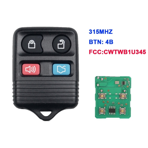 For Ford Mustang Focus Lincoln LS Town Car Mercury Grand Marquis Sable Remote Fob 4Button 315Mhz CWTWB1U331 CWTWB1U345