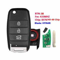 For KIA K3 Forte Cerato After 2012 433MHz 4D60 Chip Flip Remote Car Key Fob Accessories Replacement 4D70 Chip