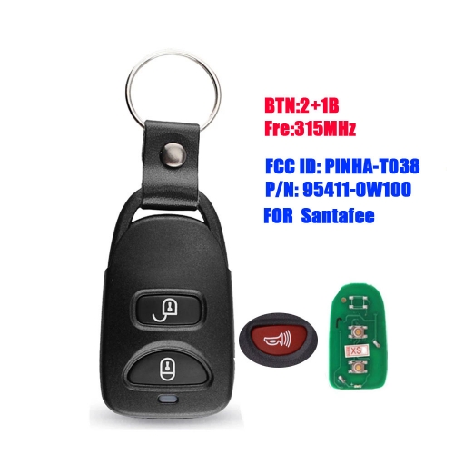 315MHZ for Hyundai Santa Fe 2006 2007 FCC ID: PINHA-T038, P/N: 95411-0W100