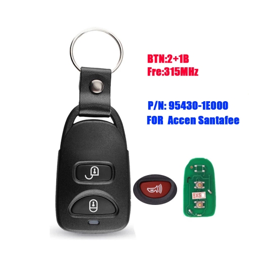 315MHZ for Hyundai Accent Santa Fe 2005 2006 2007 2008 2009 2010 2011 2012 FCC ID: PLNHM-T002 P/N: 95430-1E000