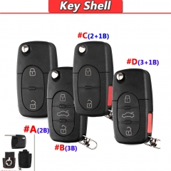 Old 2/2+1/3/3+1 Buttonn Flip Key Shell For VW
