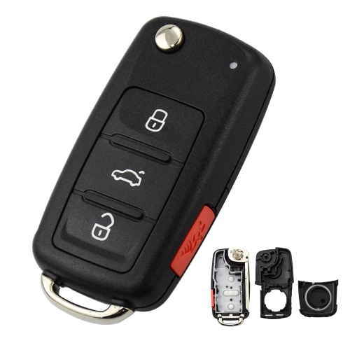 Old 3+1 Buttonn Flip Key Shell For VW