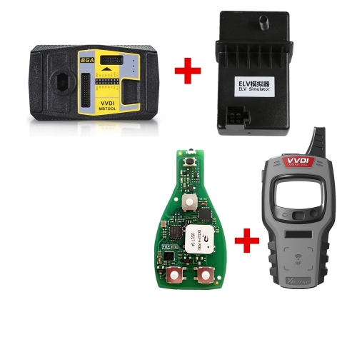V5.0.5 VVDI MB Tool For Benz Key Programmer +Mini Key Tool+Xhorse Keyless Go PCB+ELV Simulator