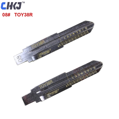 Engraved Line Key TOY38R Scale Shearing Teeth Blank Key NO.8 For Hafei Daewoo Zotye XIALI