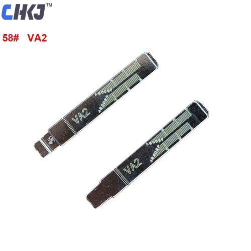Scale Shear Teeth Blank Key VA2 For Peugeot 307 408 Citroen C5 307CC C-Triomphe NO.58 Engraving Line Key Blank
