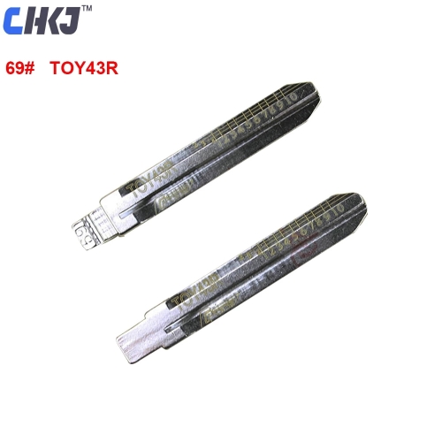 Engraved Line Key NO.69 For Subaru XV Old Toyota Key Blanks For 2 in 1 Lishi TOY43R