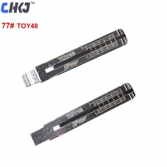 TOY48 Engraved Line Key For Lexus Toyota 2 in 1 Scale Shearing Teeth