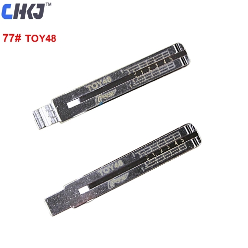 TOY48 Engraved Line Key For Lexus Toyota 2 in 1 Scale Shearing Teeth