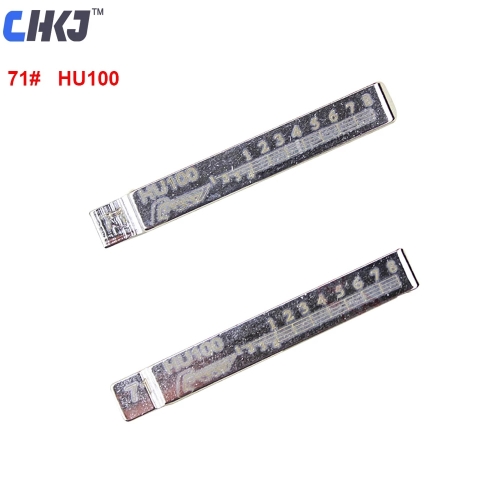 HU100 Engraved Line Key For Buick Opel 2 in 1 HU100 Scale Shearing Teeth Blank Car Key Blade