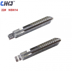 NSN14 Engraved Line Key For Nissan TEANA TIIDA LIVINA Scale Shearing Teeth Blank Car Key Blade Locksmith Tools