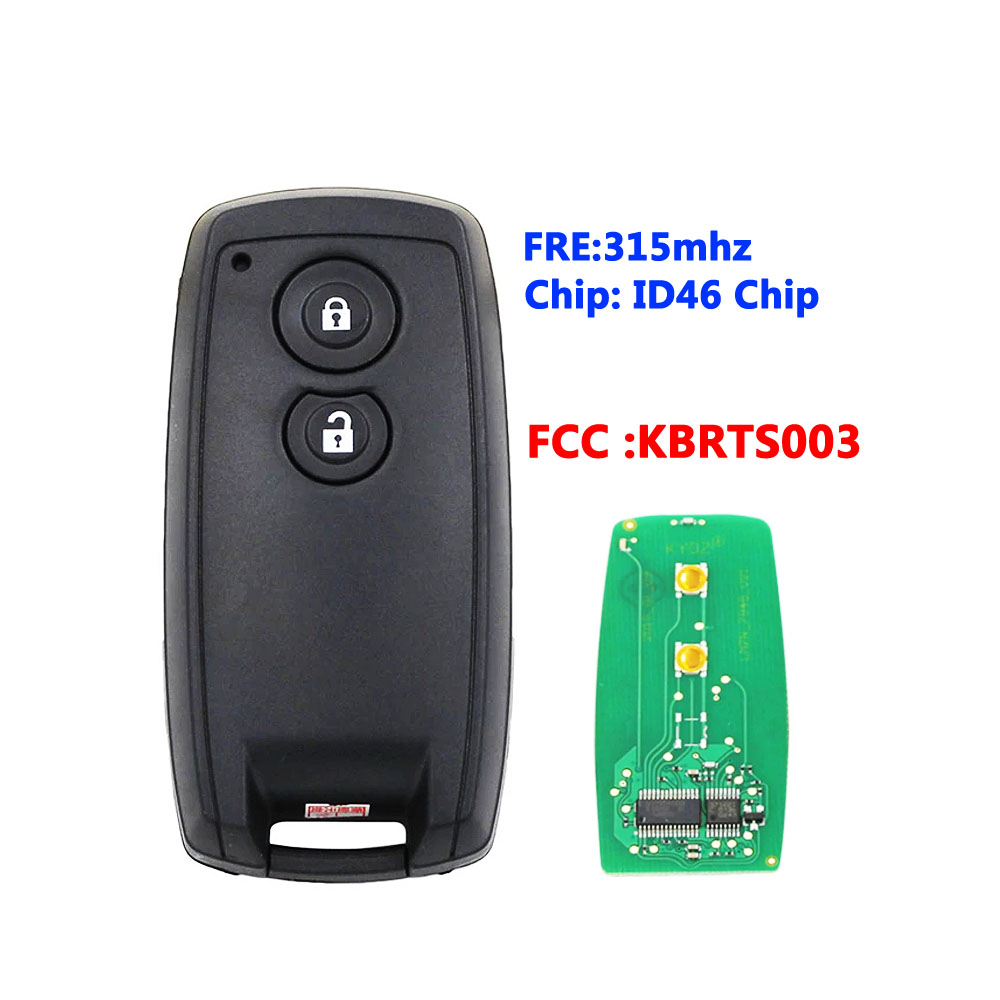 2 Buttons Smart Key Fob for SUZUKI SX4 Grand Vitara Swift 315Mhz ID46 Chip  FCC ID: KBRTS003,For Suzuki