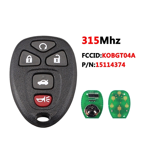 KOBGT04A 4+1Buttons Remote Key 315Mhz For Buick Chevy GM Terraza 2005 2006 Keys