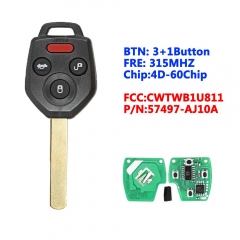 CWTWB1U811 4D60 Chip Remote Smart Car Key For Subaru Legacy Outback Tribeca B9 CrossTrek 315Mhz 3+1 4 Buttons