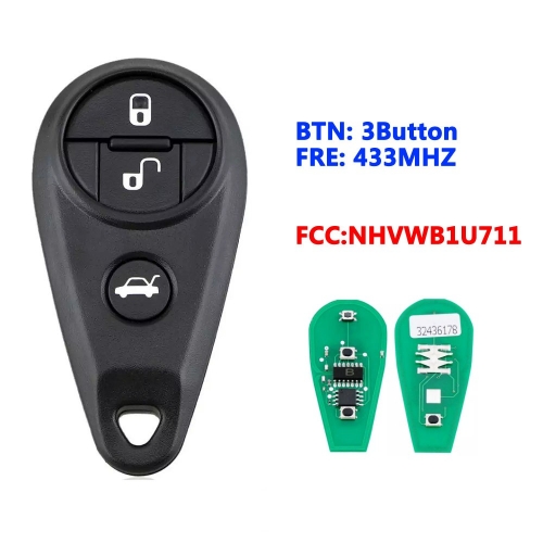 NHVWB1U711 For Subaru Forester Impreza Legacy Outback Tribeca Impreza WRX 1999-2009 Remote Car Key Fob  Mexico 88036SC030 3 Buttons