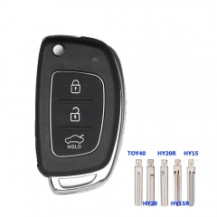 TOY40 #A/HY20 #B/HY20R #C/HY15R Right #D/HY15 Left #E  Blade 3Button Flip Key Shell For Hyundai KIA Flip Key