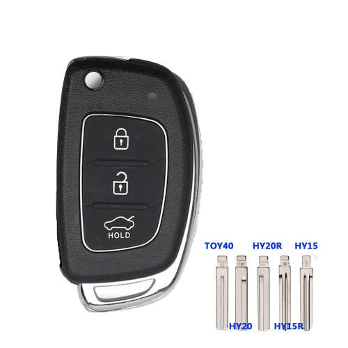 TOY40 #A/HY20 #B/HY20R #C/HY15R Right #D/HY15 Left #E  Blade 3Button Flip Key Shell For Hyundai KIA Flip Key