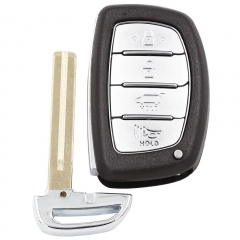 4 Button Smart Card Shell Without Blade For Hyundai Kia New Type