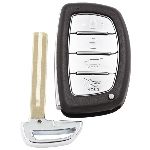 4 Button Smart Card Shell Without Blade For Hyundai Kia New Type