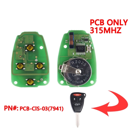 PCB For C-hrysler 315MHZ PCF7941 KOBDTO4A