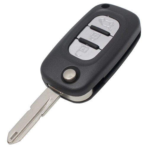 3 Button Flip Key Blank for Ren with Ne73 Blade