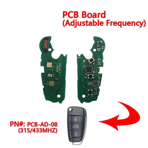 (315/433Mhz)3 Buttons 8E Chip Frequence Changeable PCB board for Audi