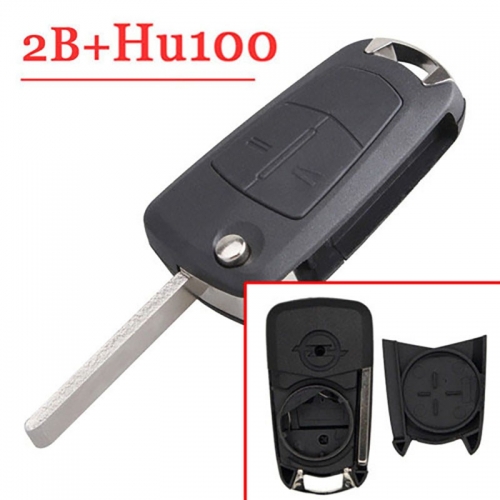 2B Flip Key shell For Opel HU100 Blade Z Logo