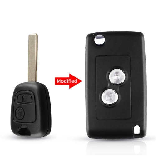 Remodeling   key shell 2BTN Key Shell For Peugeot Citron （Hu83)