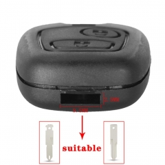 2BTN Remote Key Shell NO BLADE For Citroen Peugeot