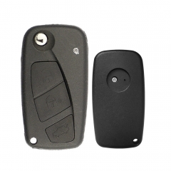 3Button Flip  Key Shell For Fiat Black Colour