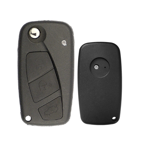 3Button Flip  Key Shell For Fiat Black Colour