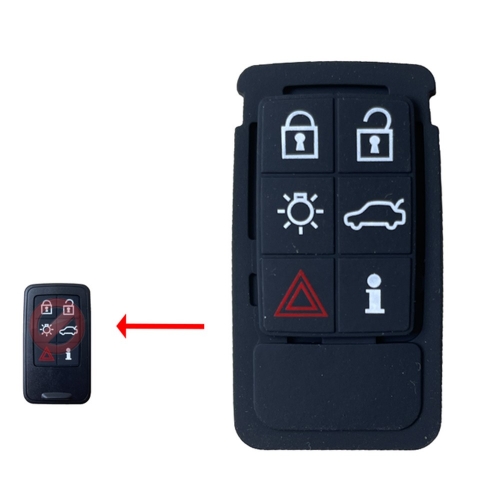 6Button Rubber Pad for Volvo