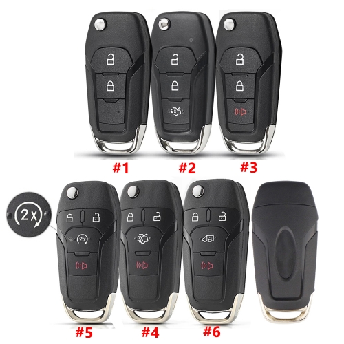 New 2B/ 2+1B/ 3B/ 3+1B Flip Key shell For Ford